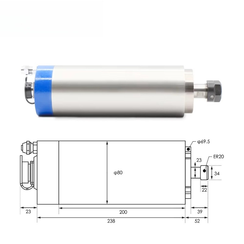 2,2 кВт, шпиндель с водяным ох – обзор и цена Cnc Spindle Motor